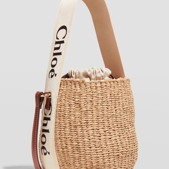 Chloe Woody Small Basket Bag - Natural Tan - Picture 2 of 5